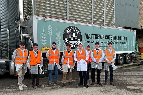 Supporting local businesses, visiting Matthews Cotswold Flour Mill and their offices in Shipton-under-Wychwood