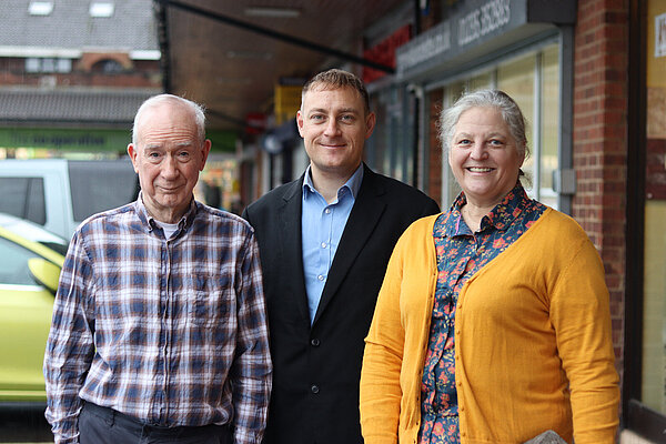 Image of Olly glover with local councillors