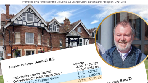 Image showing breakdown of Council Tax for a Band D home in Bicester